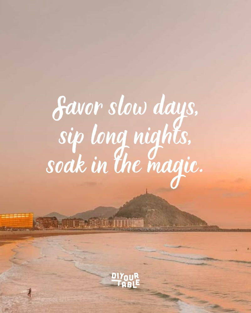 Inspirerende tafelaffirmatie met mediterraanse vibes – perfect voor jouw dinner party moment.