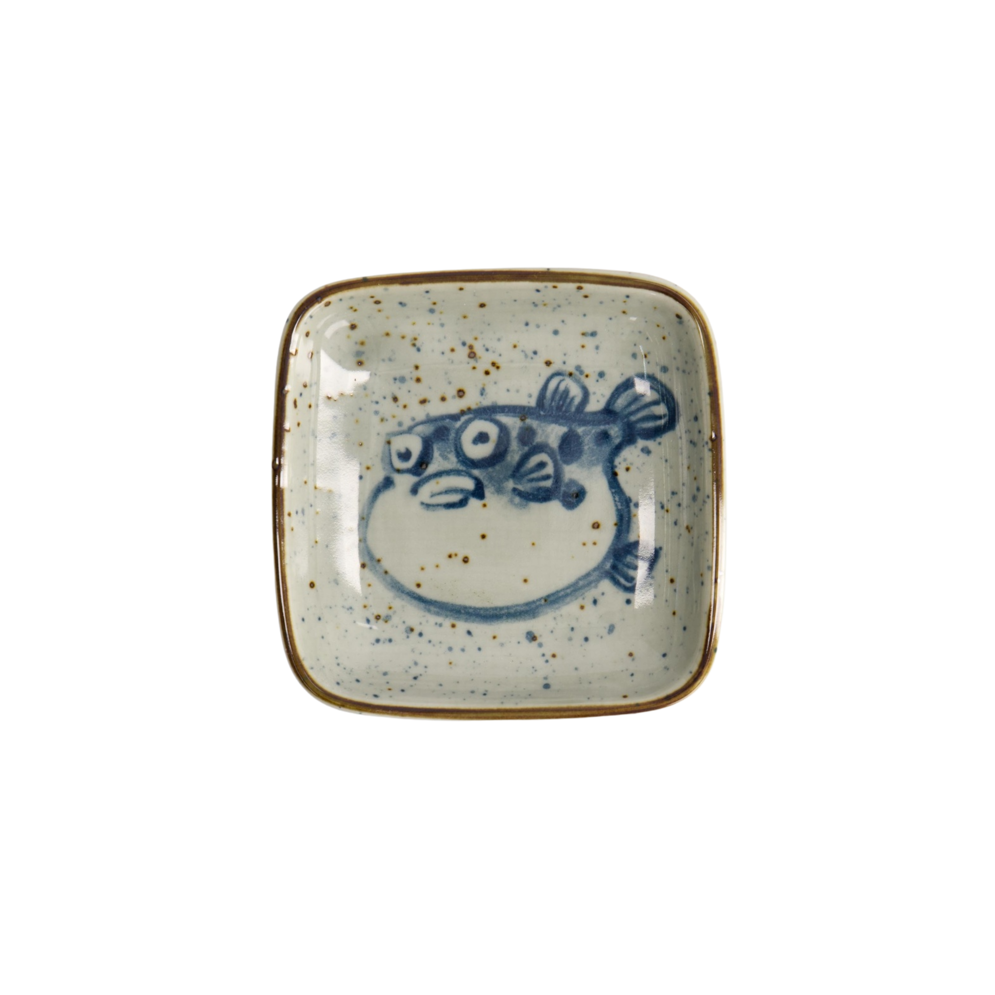 Porseleinen schaaltje met puffer fish print van Tokyo Design Studio.