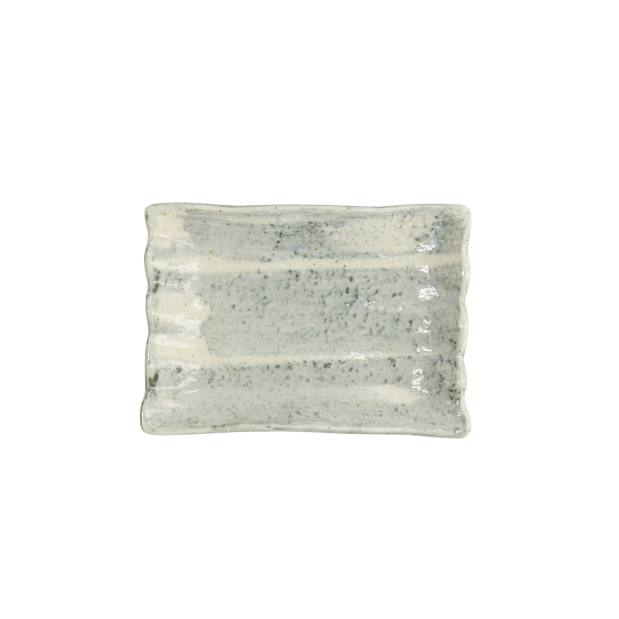 Lichtblauwe rechthoekige porseleinen serveerschaal van Tokyo Design Studio.