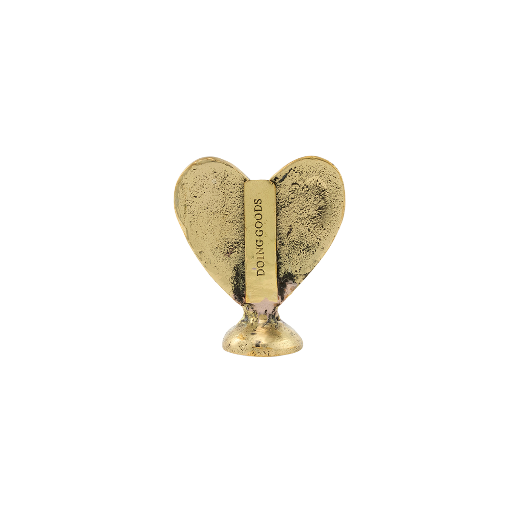 Pyar Hart Memohouder - handgemaakt van gerecycled messing in hartvorm van Doing Goods