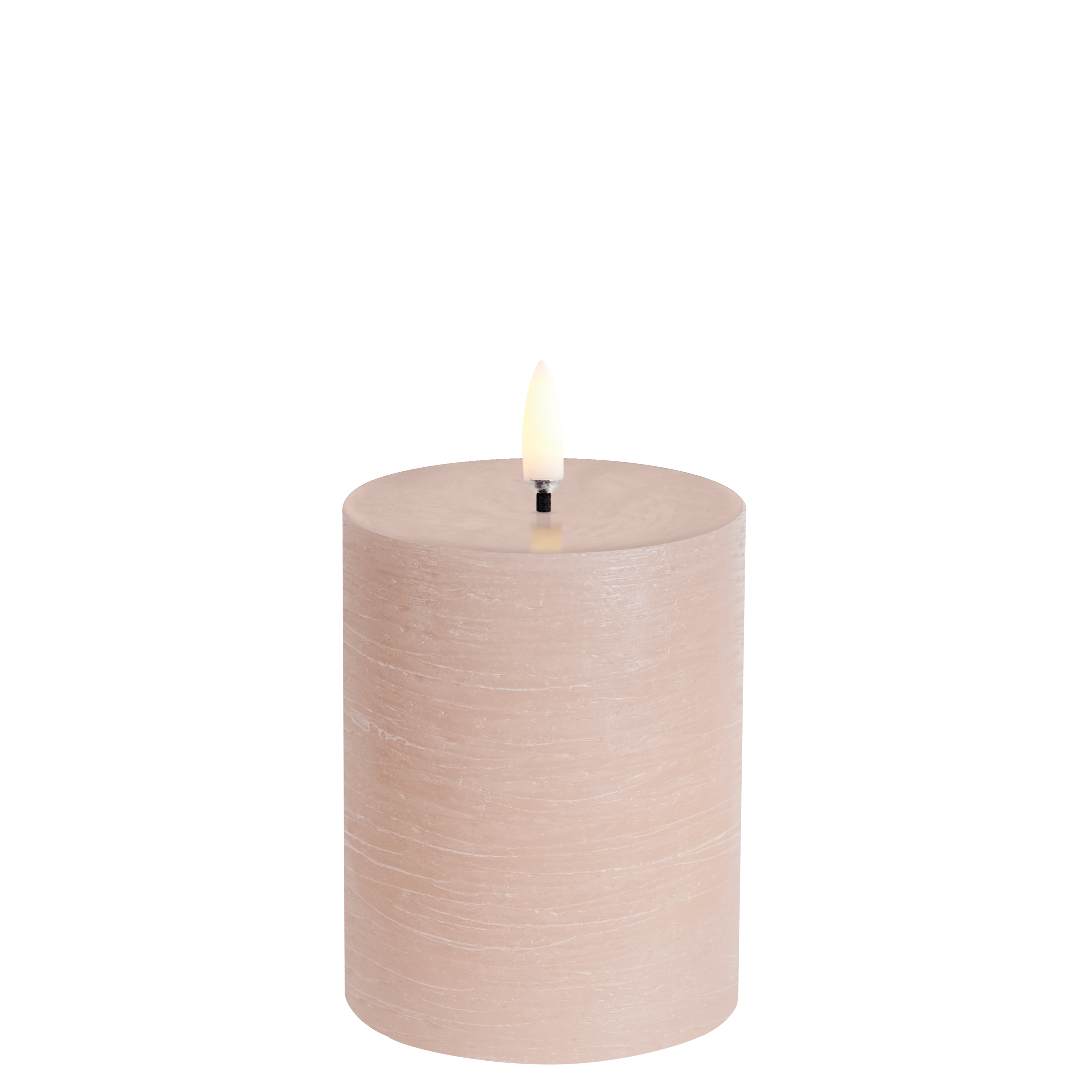 Beige Led Rustieke Kaars van Uyuni Lighting – geurloos, handgemaakt van paraffine wax, met 1000 uur batterijduur, afstandsbediening en timerfunctie