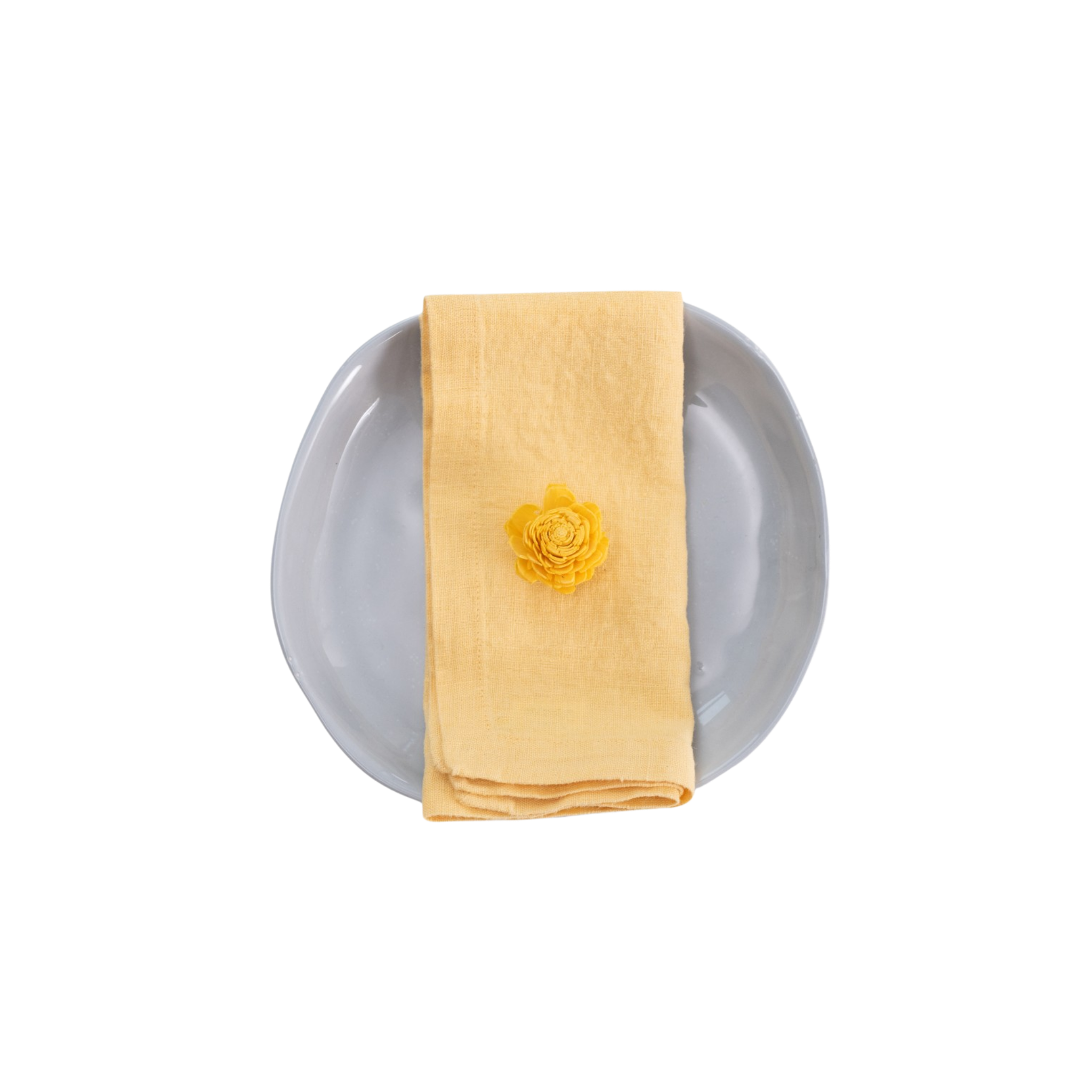 Botergeel Linnen Servet Set van 2