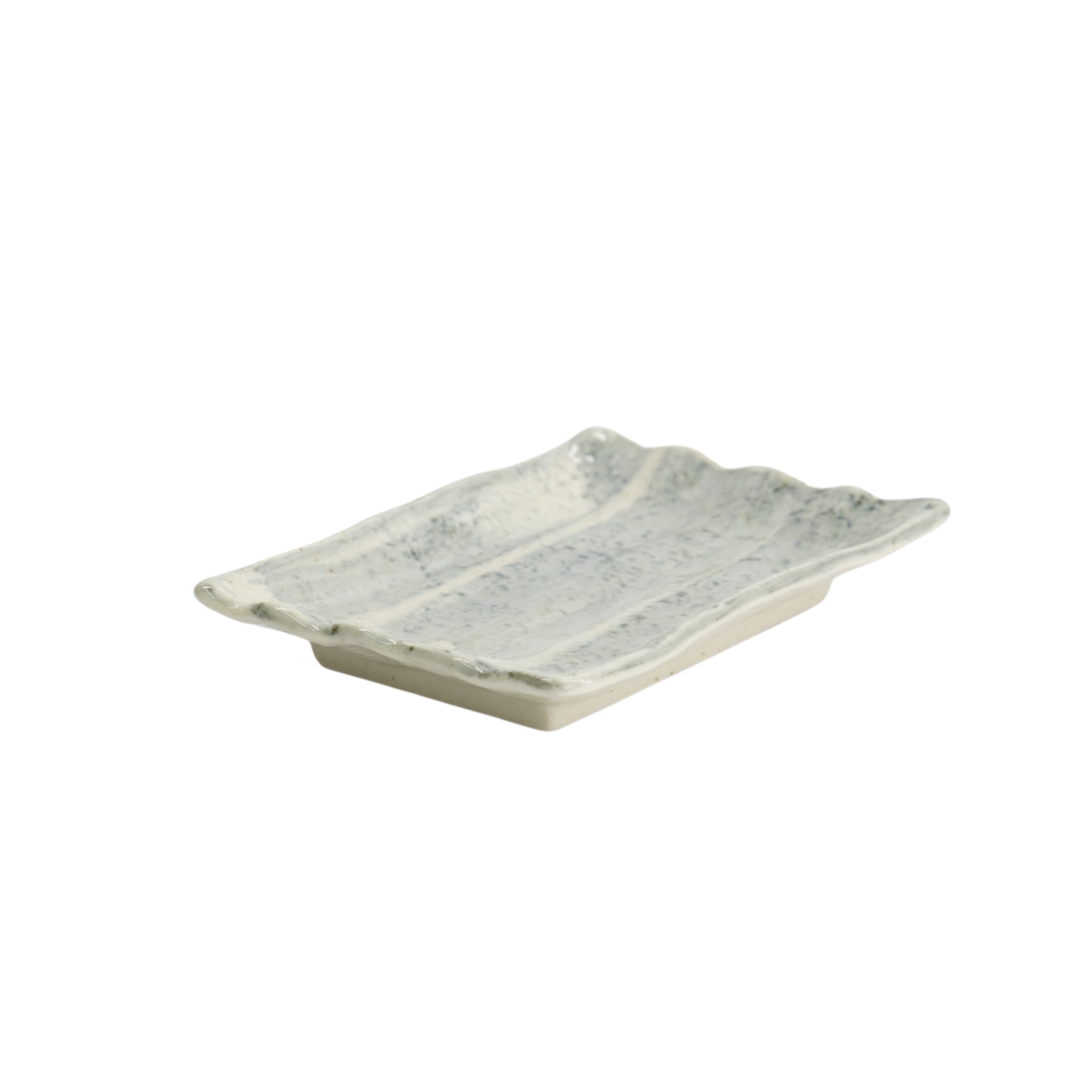 Lichtblauwe rechthoekige porseleinen serveerschaal van Tokyo Design Studio.
